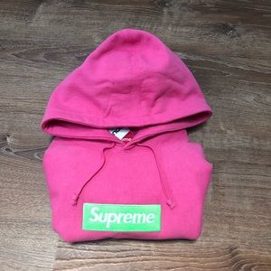Supreme fw17 magenta box logo hoodie